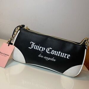 Juicy couture black&white shoulder bag, gold hardware, brand new with tag 🤍🖤